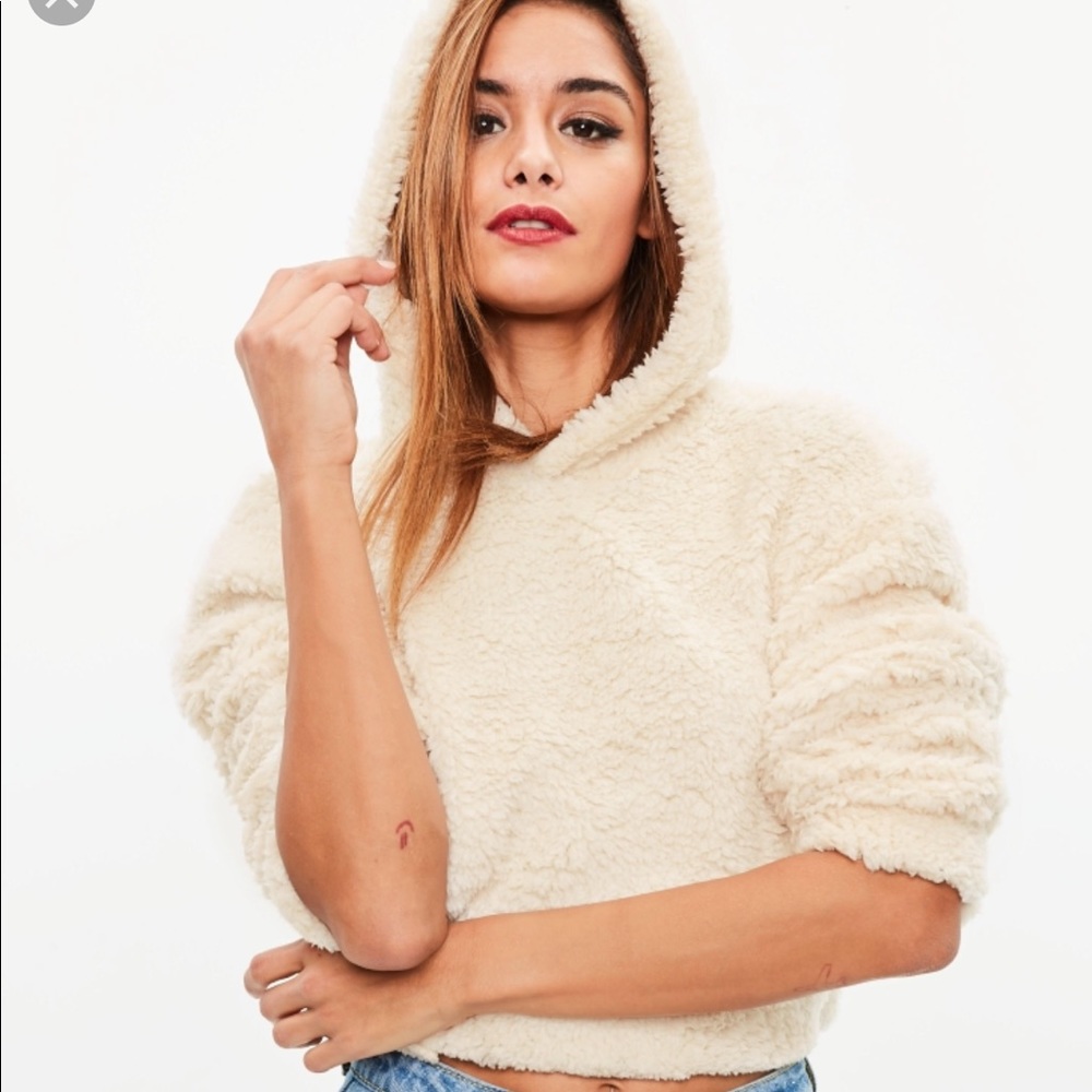 White cropped teddy